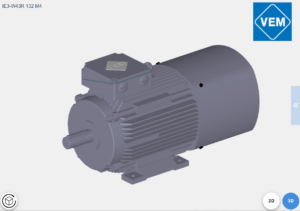 VEM moottorin 3D kuva vEM eKat ohjelmasta